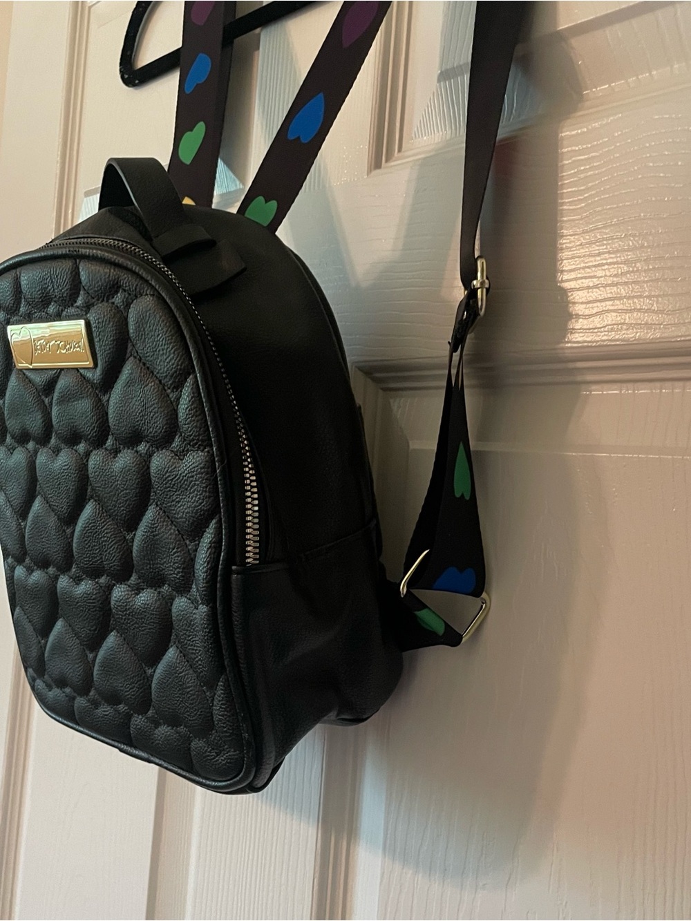 Betsey Johnson Black Heart Leather Bag - Picture 4 of 6